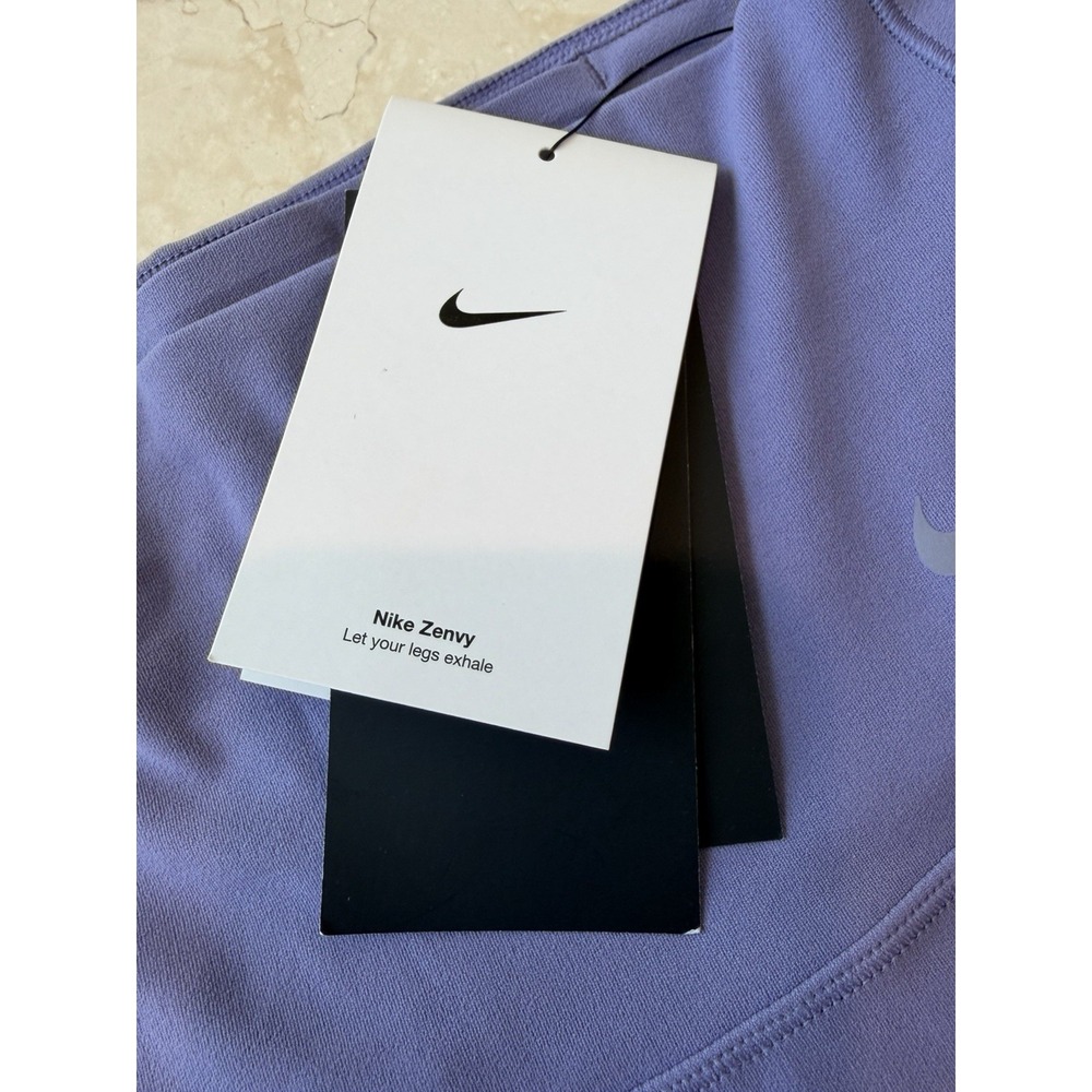 Nike Zenvy Dri-FIT Women's High Rise Biker Shorts Stretch Purple 8" XS - Picture 6 of 11